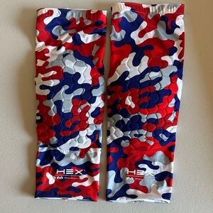 Red and Blue Camouflage leg SleevesNew without tags